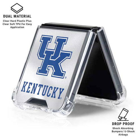 University of Kentucky White Jersey Galaxy Z Flip6 Clear Case